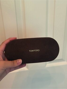 EUC Tom Ford Brown Velvet Eyeglass Case